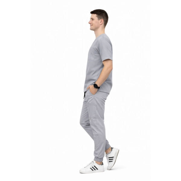 Komplet medyczny  Stretch ciemny szary roz. M
